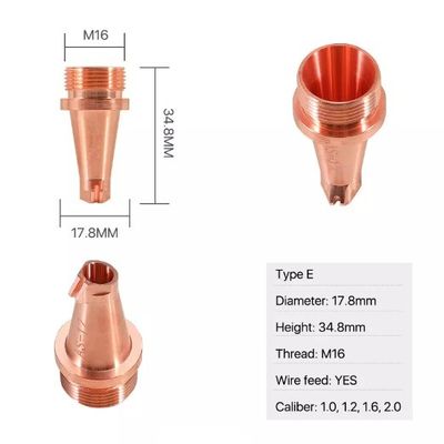 Chiều cao vòi hàn Laser 34,8mm Vòi cắt laser D17.8