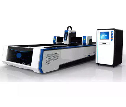 Máy cắt Laser sợi quang 6000mm * 2000mm 6020A3 với nền tảng trao đổi