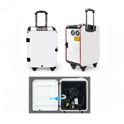 Xe đẩy loại Máy làm sạch bằng laser để loại bỏ rỉ sét kim loại Dầu mỡ làm sạch